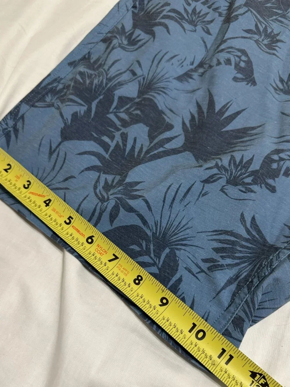 HANG TEN Mens Board Shorts Swim Trunks Tropical Palm Print Size XL Swimwear Blue